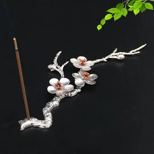 Tin Handmade Plum Blossom Incense Holder - Thailand Incense Base For Home Decor