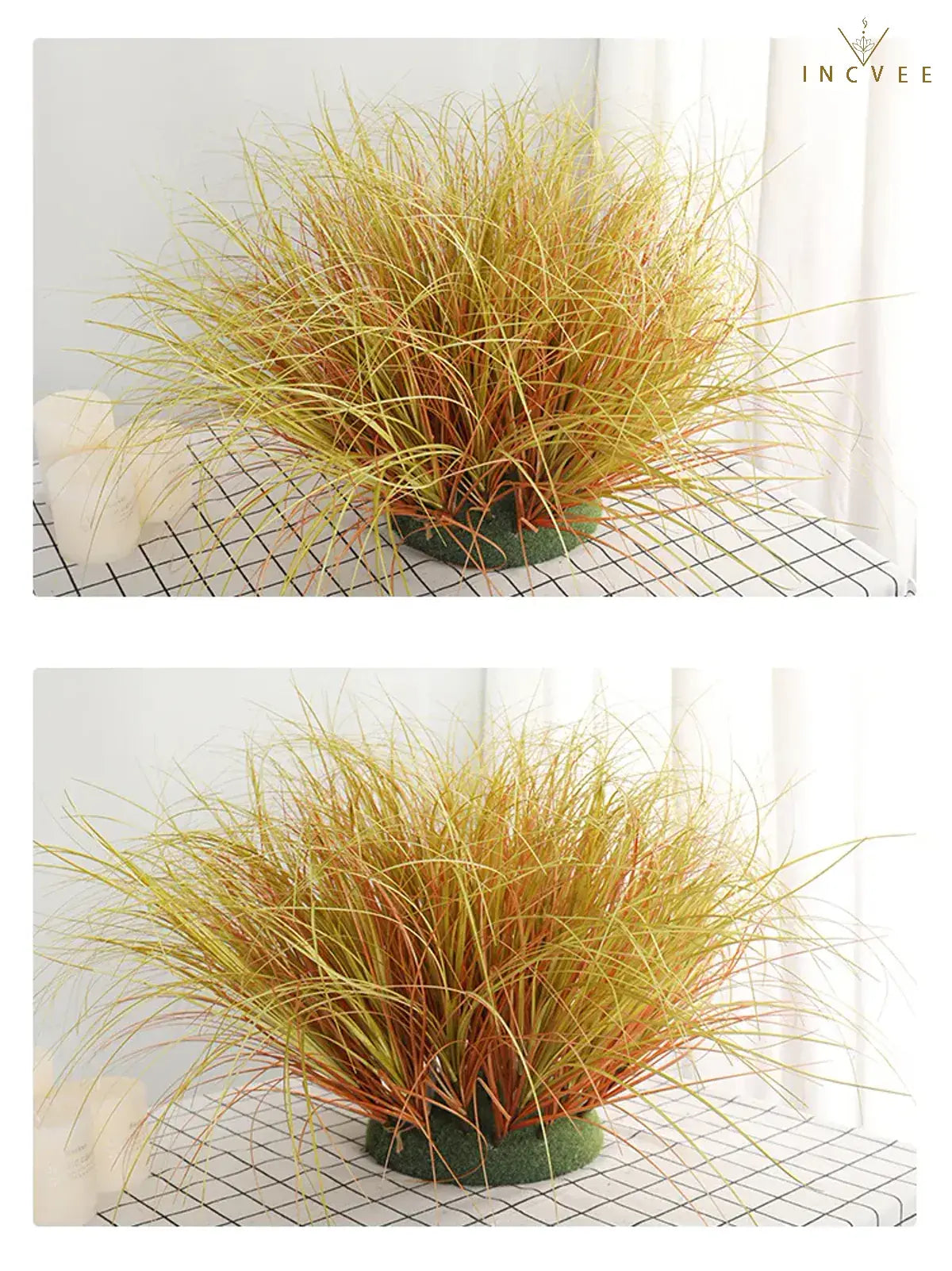 UV-beständiges künstliches Weizengras – pflegeleichtes Grün für den Außenbereich, lebendige, seidenweiche Haptik, 30–50 cm