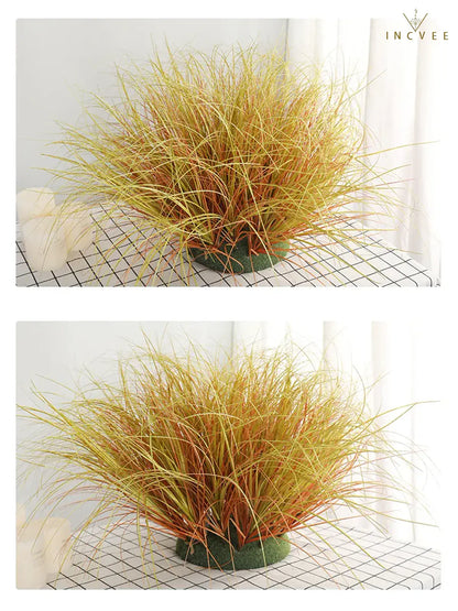 UV-beständiges künstliches Weizengras – pflegeleichtes Grün für den Außenbereich, lebendige, seidenweiche Haptik, 30–50 cm