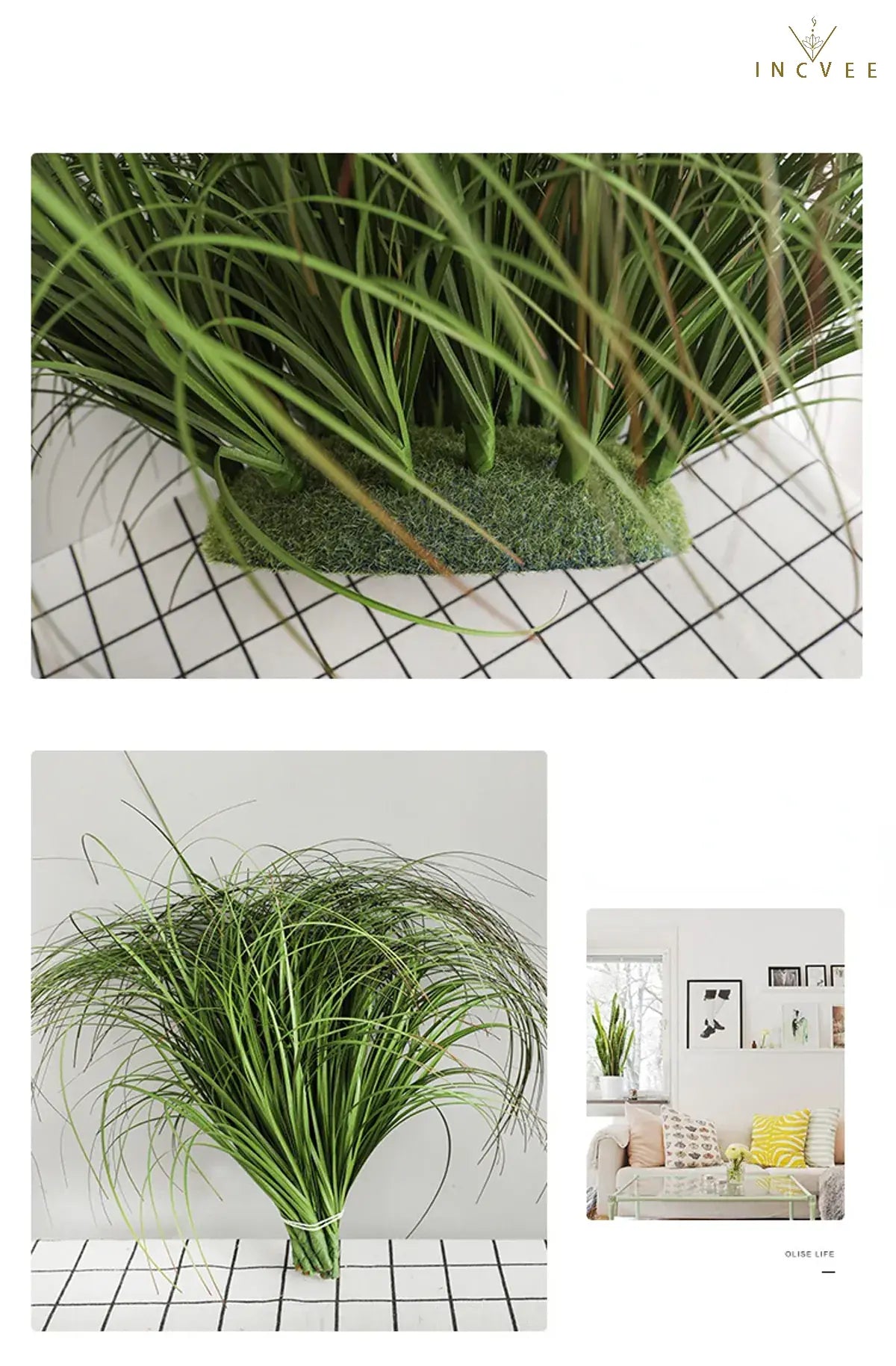 UV-beständiges künstliches Weizengras – pflegeleichtes Grün für den Außenbereich, lebendige, seidenweiche Haptik, 30–50 cm