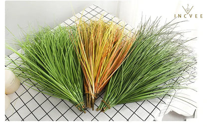 UV-beständiges künstliches Weizengras – pflegeleichtes Grün für den Außenbereich, lebendige, seidenweiche Haptik, 30–50 cm