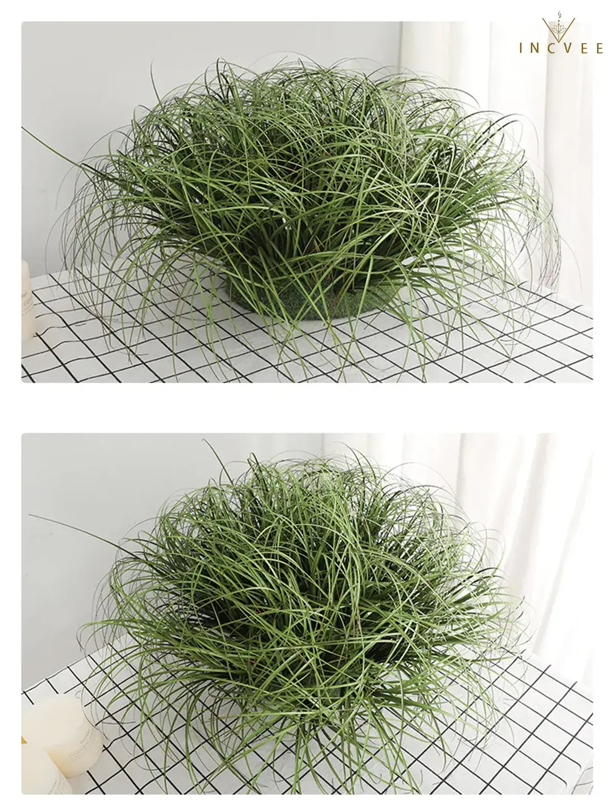 UV-beständiges künstliches Weizengras – pflegeleichtes Grün für den Außenbereich, lebendige, seidenweiche Haptik, 30–50 cm