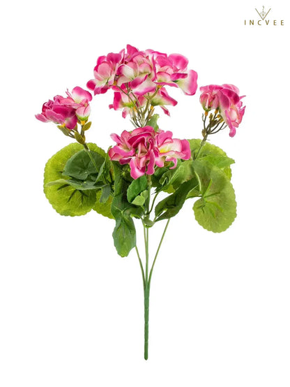 UV-beständiger Seidengeranienstiel – naturgetreue, mehrköpfige Blüten, 36,3 cm hoch