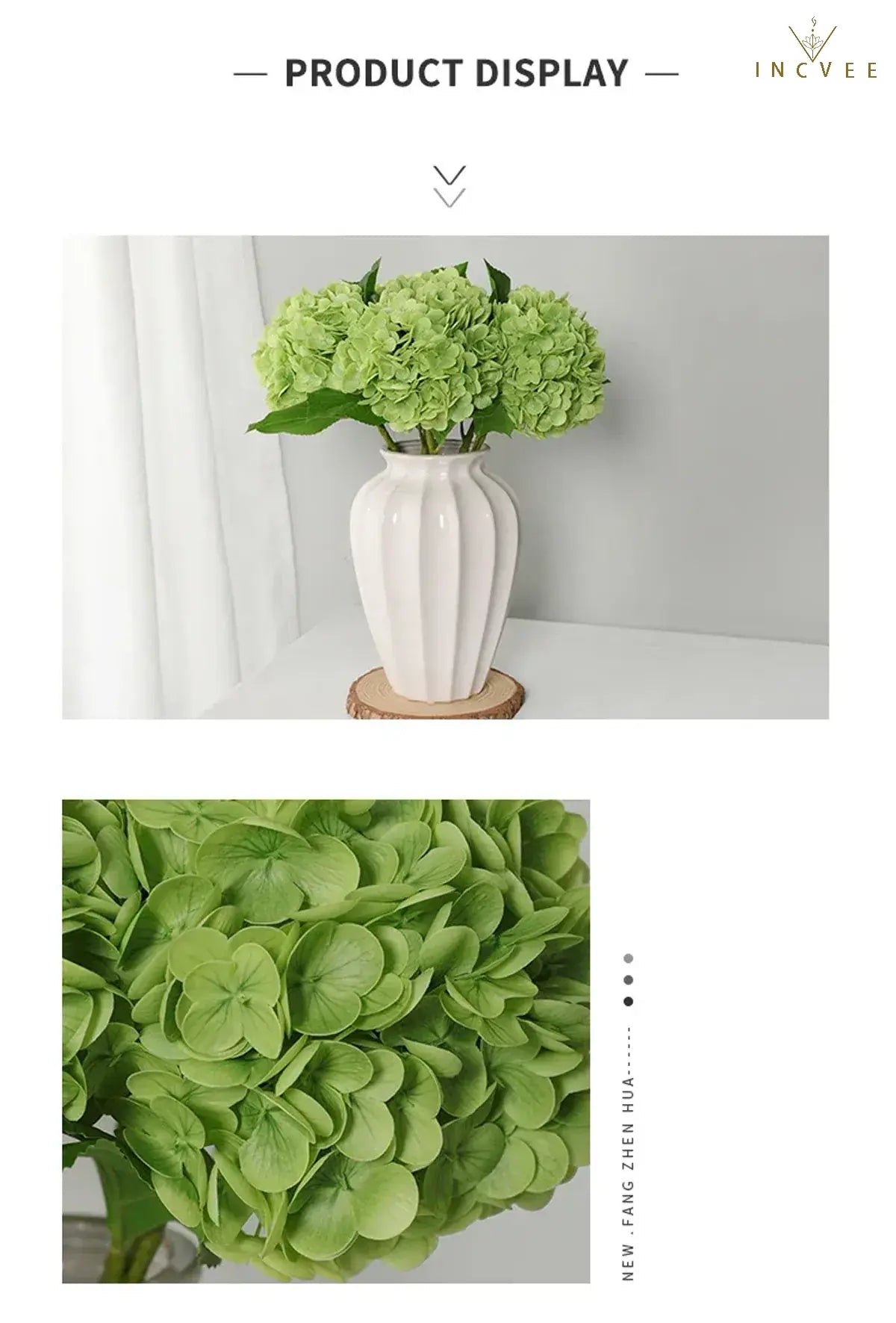 Wasserfeste, hautfreundliche Latex-Hortensie – großer, buschiger Blütenstiel, modernes Galerie-Design, 53 cm hoch