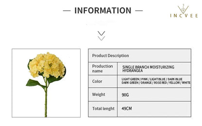 Wasserfeste, hautfreundliche Latex-Hortensie – großer, buschiger Blütenstiel, modernes Galerie-Design, 53 cm hoch