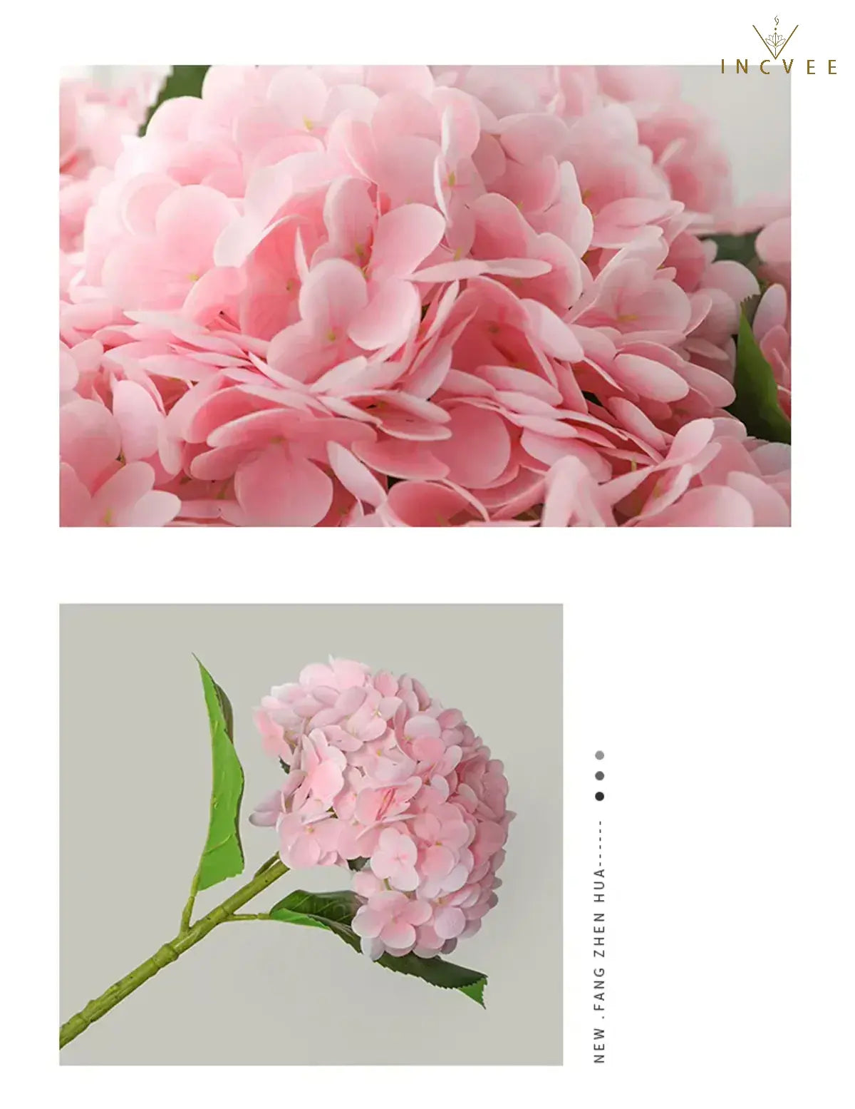Wasserfeste, hautfreundliche Latex-Hortensie – großer, buschiger Blütenstiel, modernes Galerie-Design, 53 cm hoch