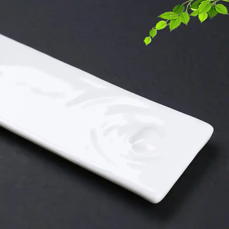 White Ceramic Zen Incense Holder For Meditation Home Decor