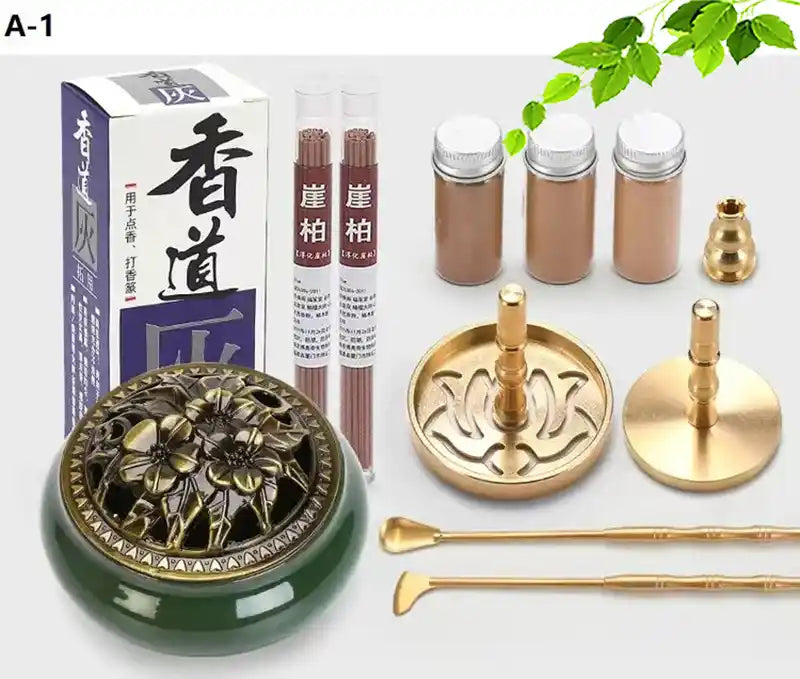 Xiangdao Brass Incense Burner Set - Incense Seal DIY Incense Kit