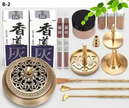 Xiangdao Brass Incense Burner Set - Incense Seal DIY Incense Kit