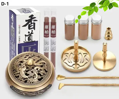 Xiangdao Brass Incense Burner Set - Incense Seal DIY Incense Kit