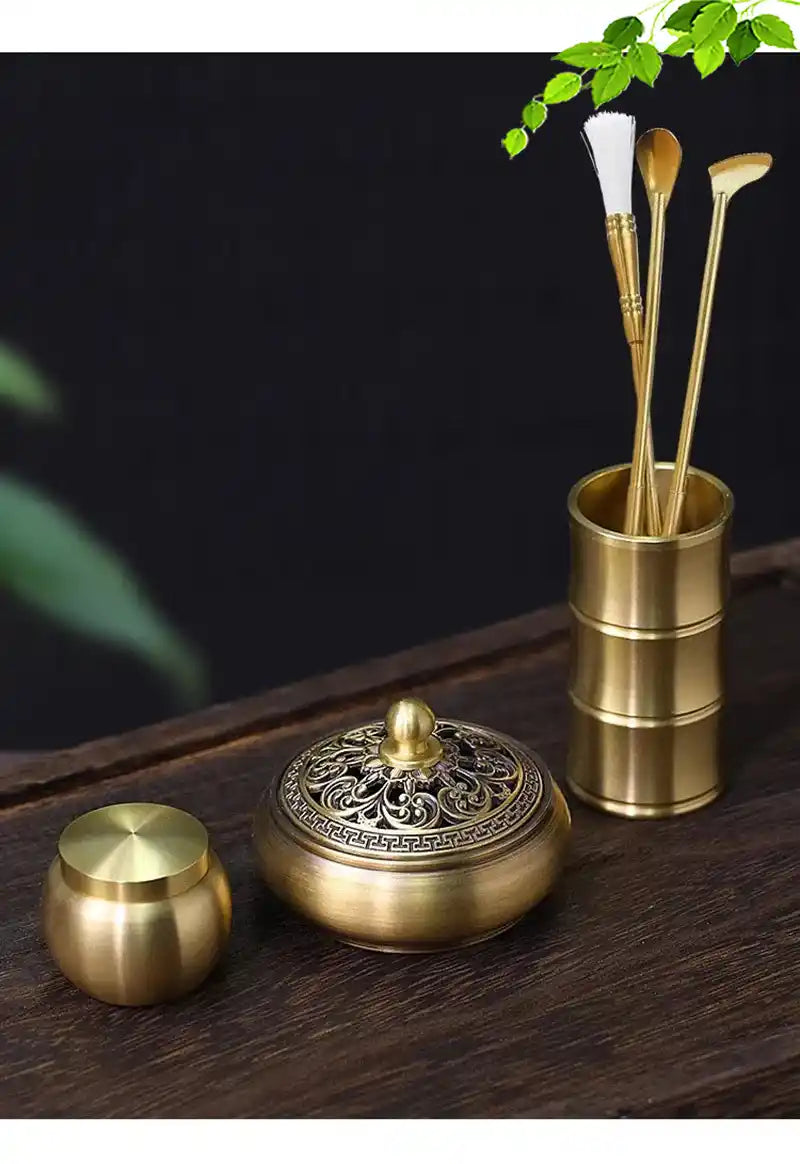 Xiangdao Brass Incense Burner Set - Incense Seal DIY Incense Kit