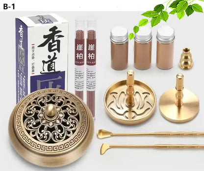 Xiangdao Brass Incense Burner Set - Incense Seal DIY Incense Kit