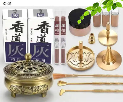 Xiangdao Brass Incense Burner Set - Incense Seal DIY Incense Kit