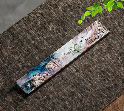 Zen Ceramic Incense Holder With Traditional Patterns - Handmade Enamel Incense Burner