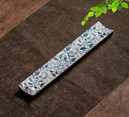 Zen Ceramic Incense Holder With Traditional Patterns - Handmade Enamel Incense Burner