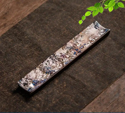 Zen Ceramic Incense Holder With Traditional Patterns - Handmade Enamel Incense Burner