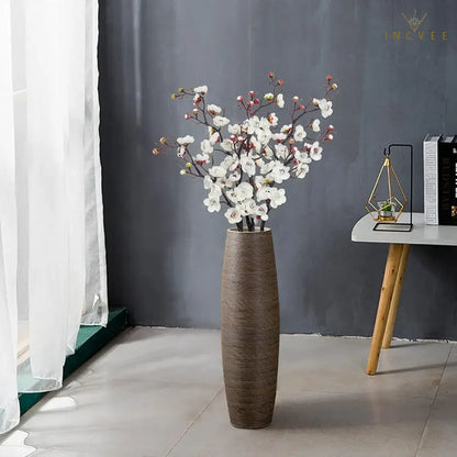 Zen Seiden-Pflaumenblütenzweige – Elegante winterliche Blumendekoration, biegsame Stiele, 60 cm